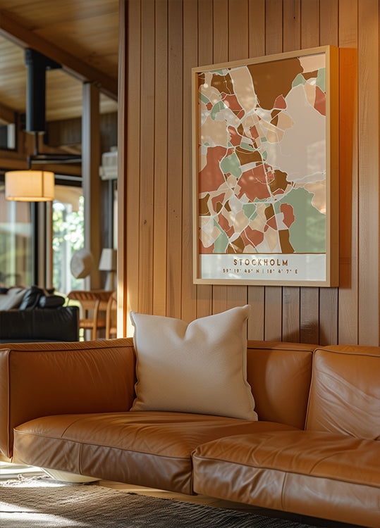 Black Maps Earth Tones 83 -juliste