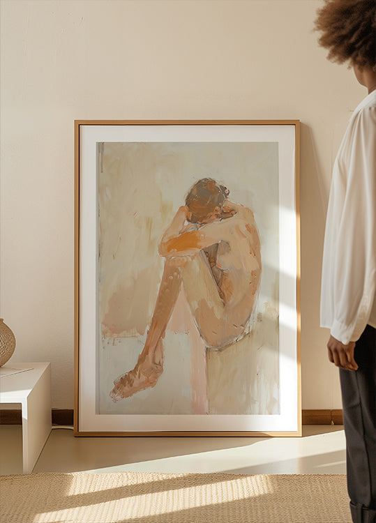 Nainen kylpyhuoneessa juliste