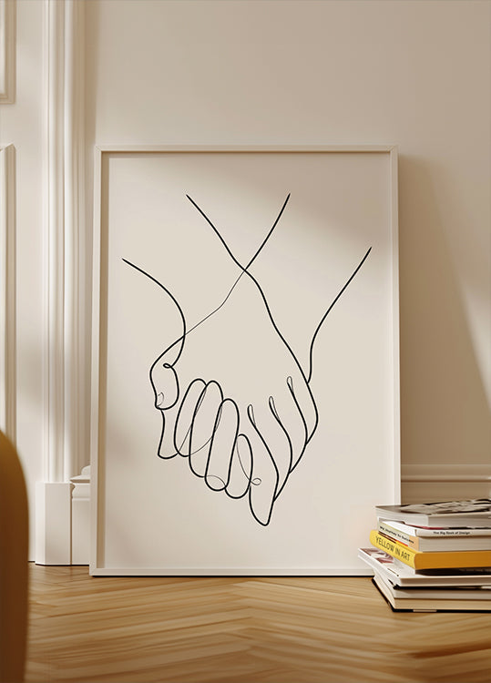 Holding Hands Lines -juliste