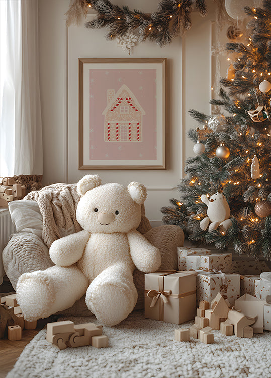 Pink Gingerbread House -juliste