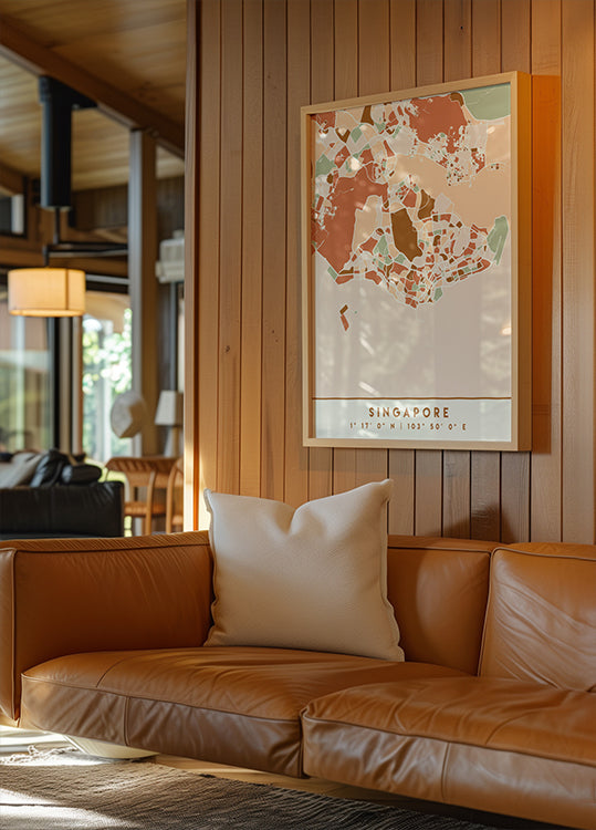 Black Maps Earth Tones 81 -juliste