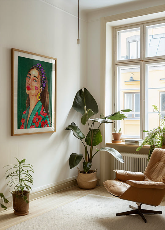 Tyttö hiusnauhalla