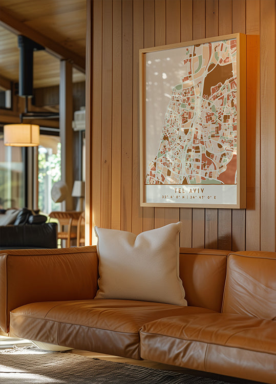 Black Maps Earth Tones 87 -juliste