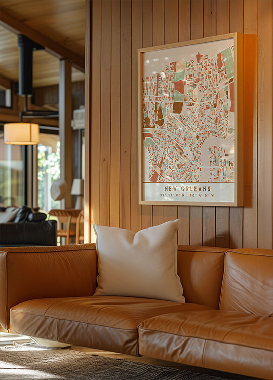 Black Maps Earth Tones 60 -juliste