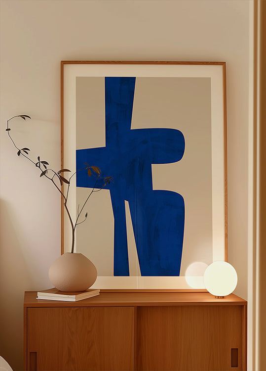 Sininen Harmony Shape -juliste