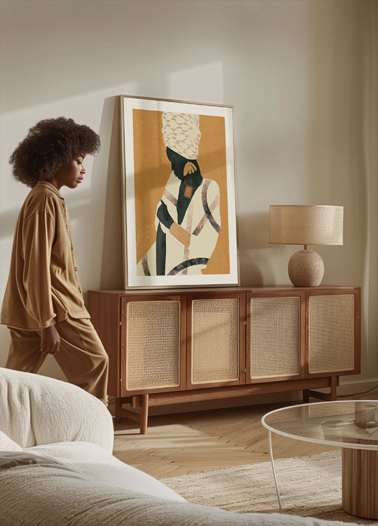 Afrikkalaisen naisen juliste