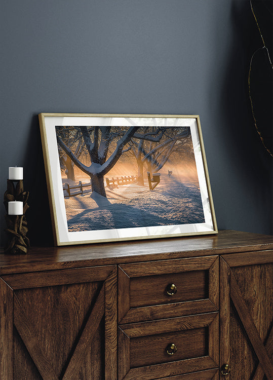 Lumimyrskyn jälkeen -juliste