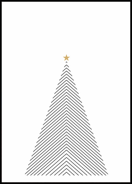 Minimal Christmas Tree Plakat - Posterbox