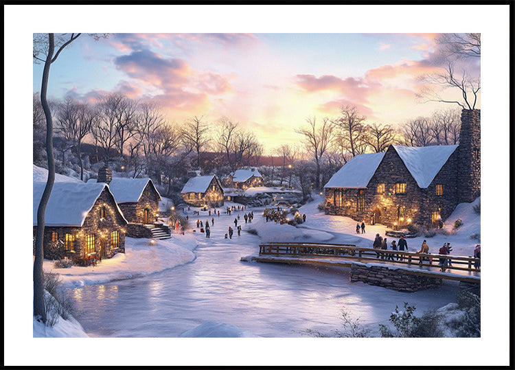 Pictufy Winter Village 2 Plakat - Posterbox