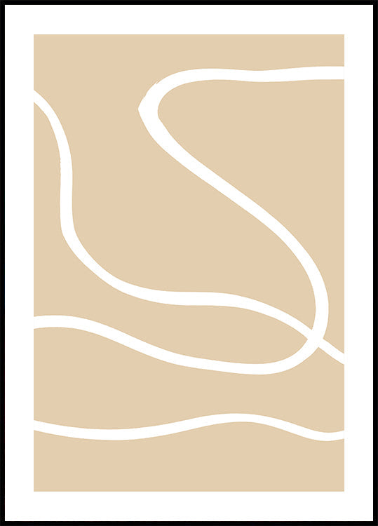 Beige Lines 01 Plakat - Posterbox