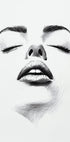 Female Face Fashion Drawing Plakat - Posterbox.dk