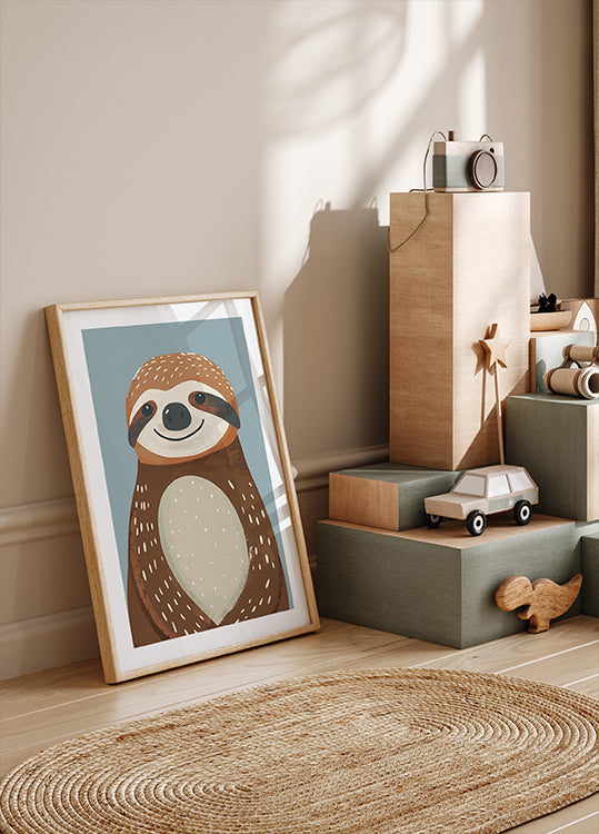 Happy Sloth -juliste - Posterbox.dk
