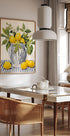 Lemons in a Striped Vase, Mediterranean Still Life Plakat - Posterbox.dk