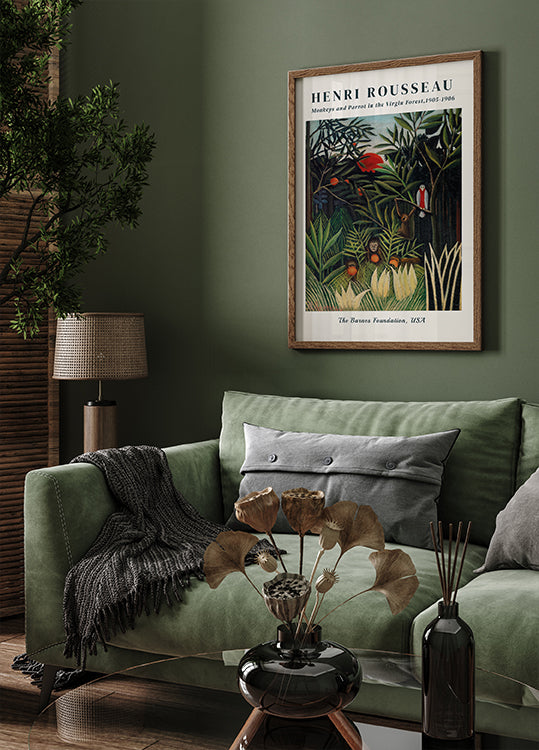 Monkeys and Parrot in the Virgin Forest Plakat - Posterbox.dk