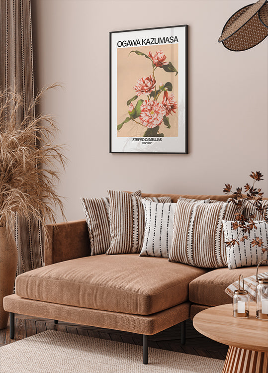 Striped Camellias Print, Ogawa Kazumasa -juliste - Posterbox.dk