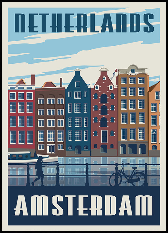 Amsterdam Travel Print Plakat - Posterbox