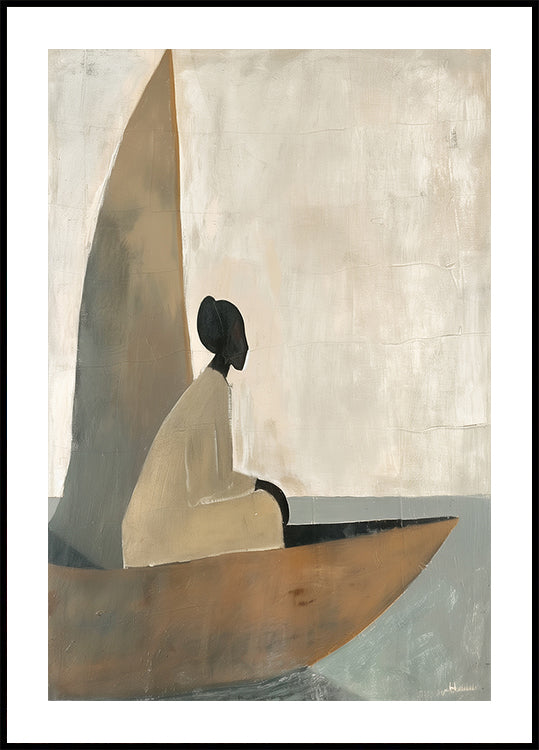 Woman On Boat Plakat - Posterbox
