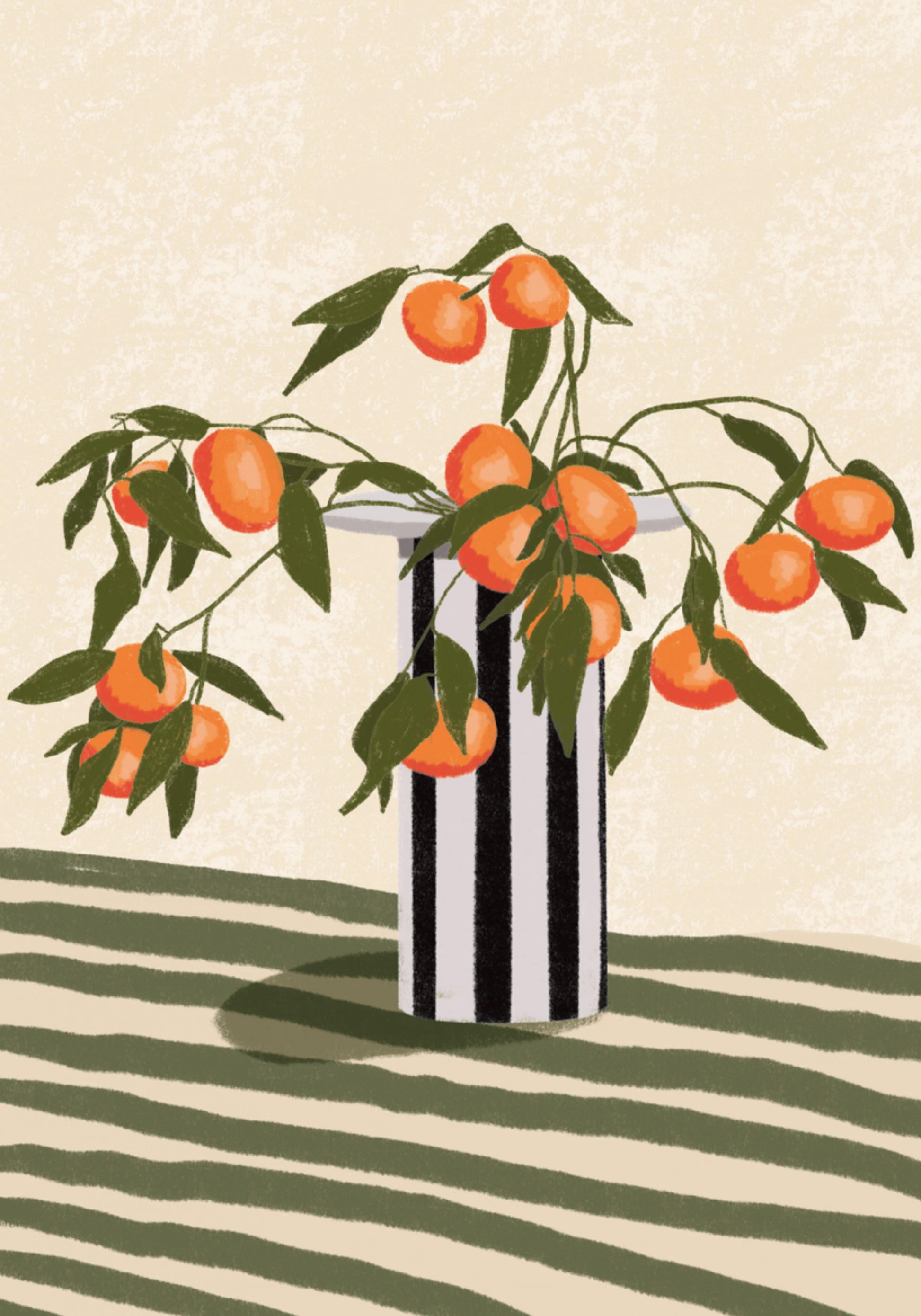 Orange Branches Maljakko