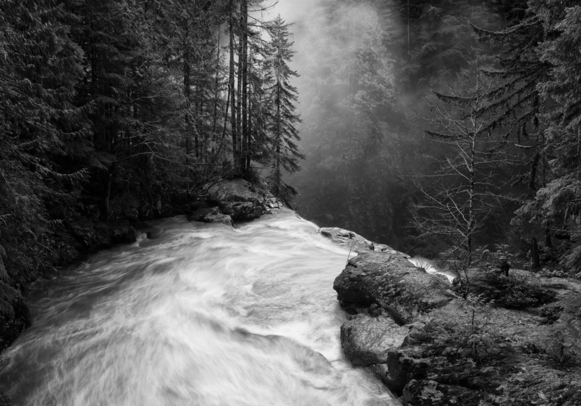 Misty River Flow