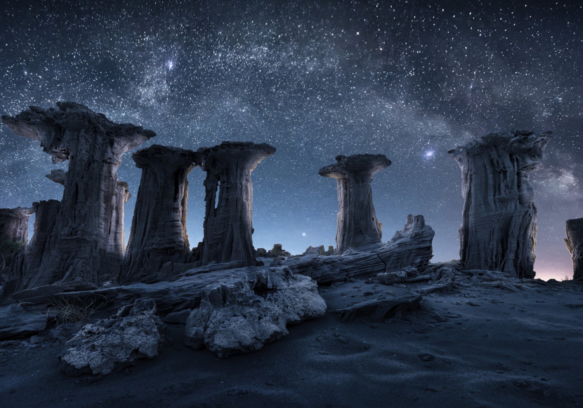 Starlit Desert Formations