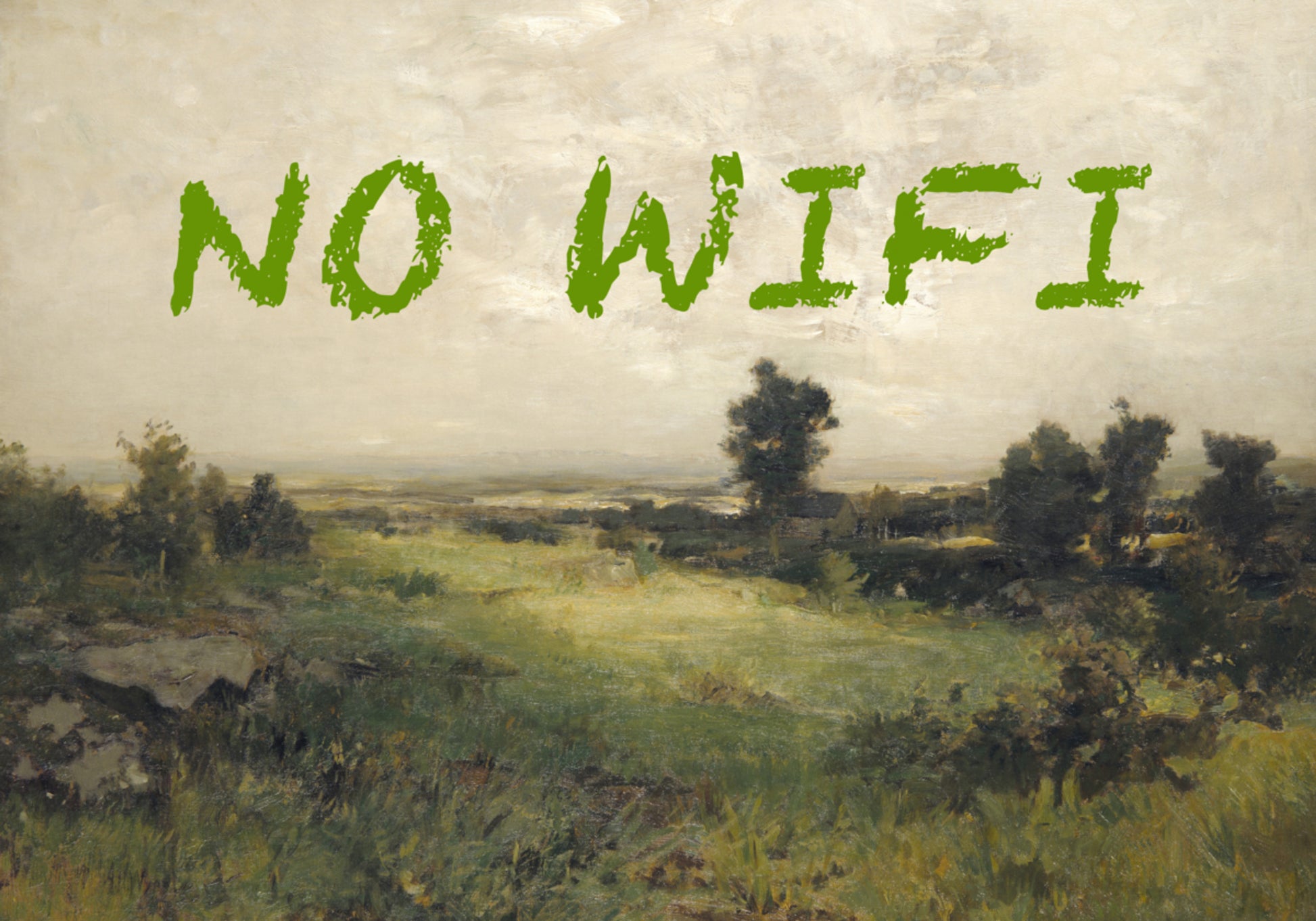 Klassinen maisema Ei Wifiä
