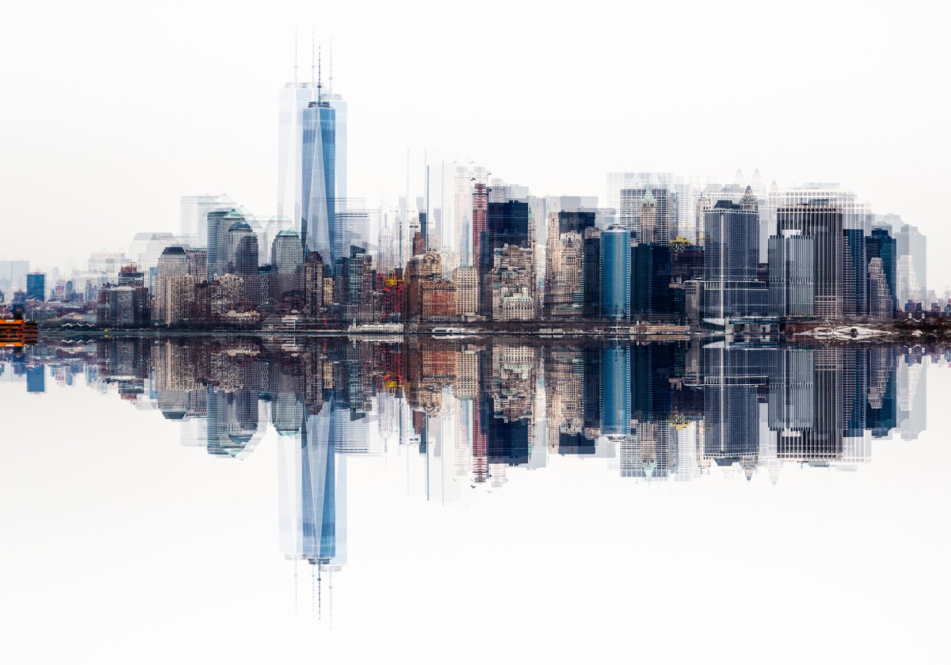 Abstrakti Manhattanin siluetti