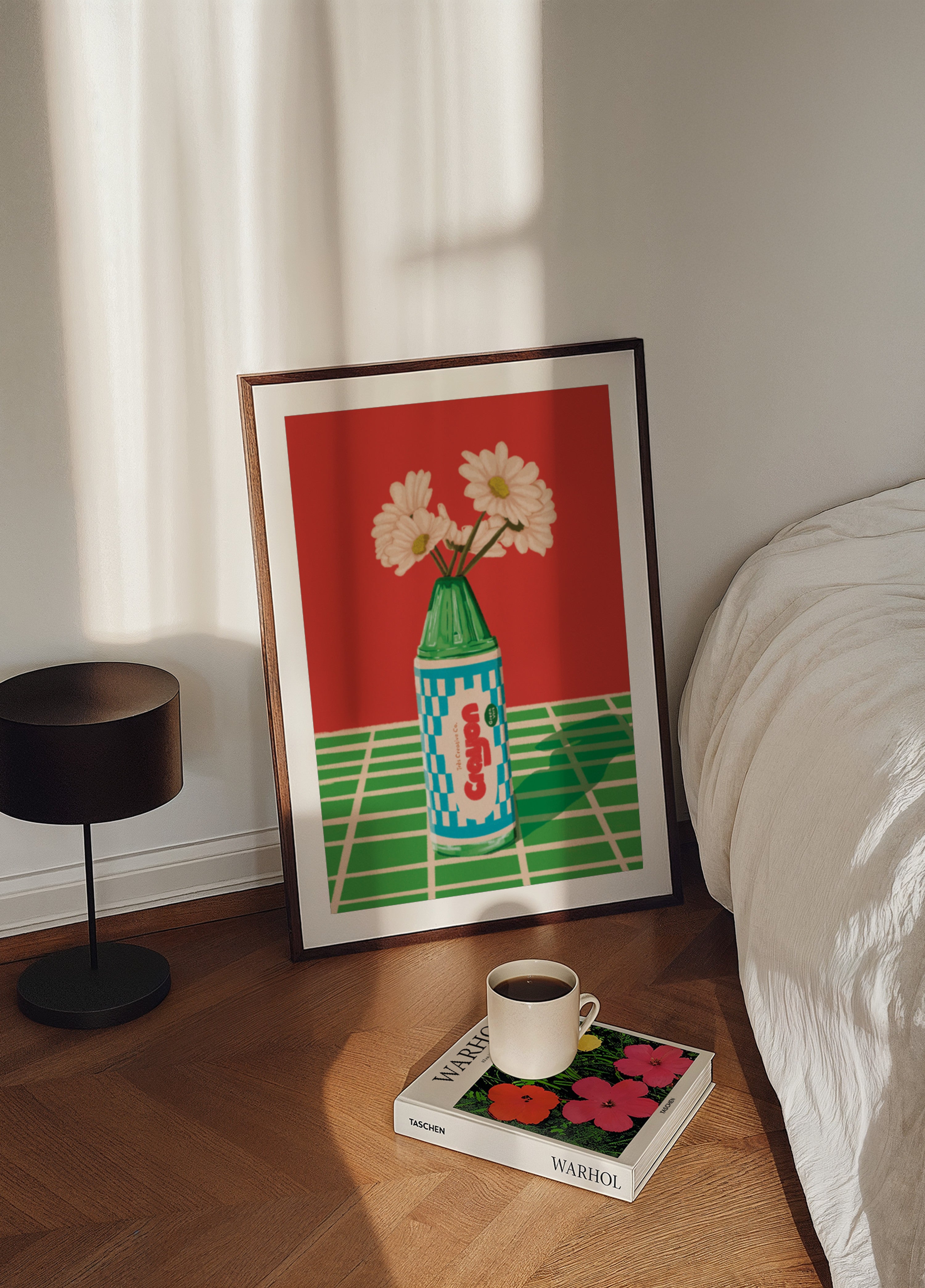 Leikkisä Crayon Daisies
