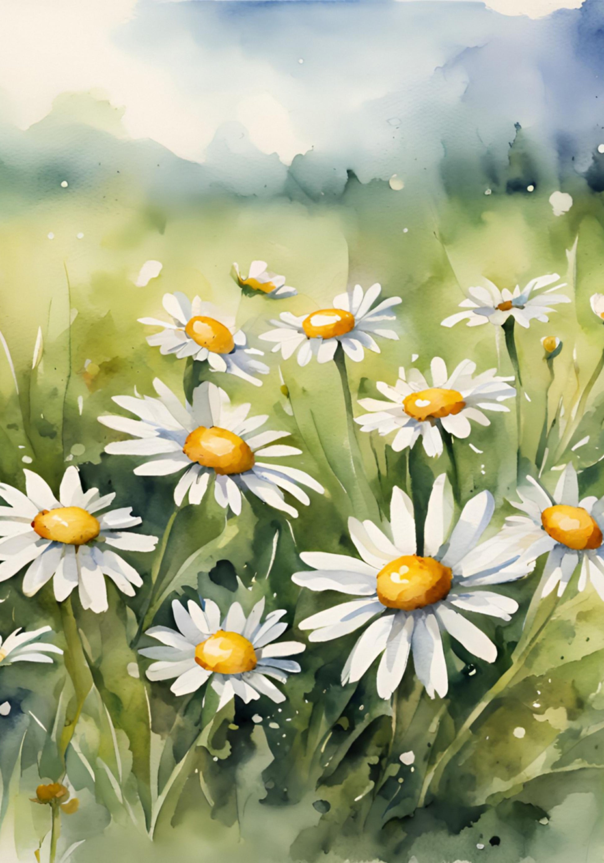 Kukkiva Daisy Field
