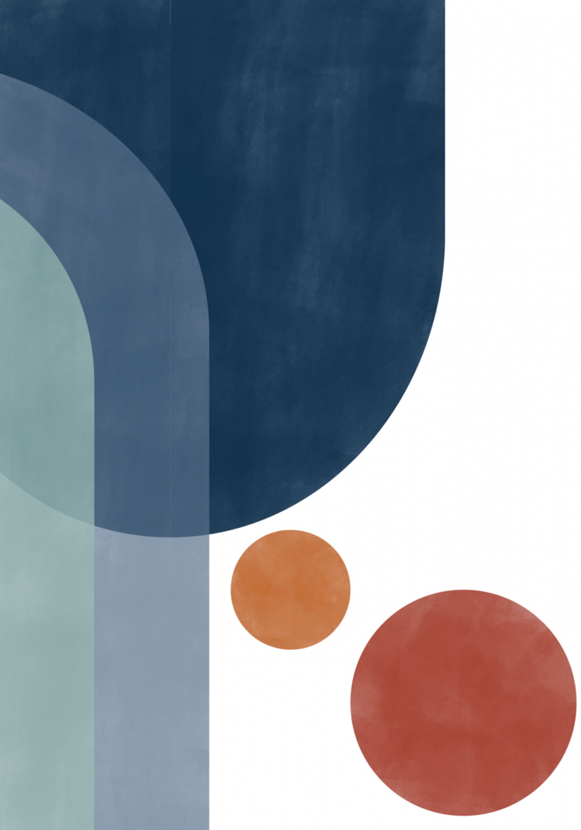 Geometrinen sininen oranssi abstrakti