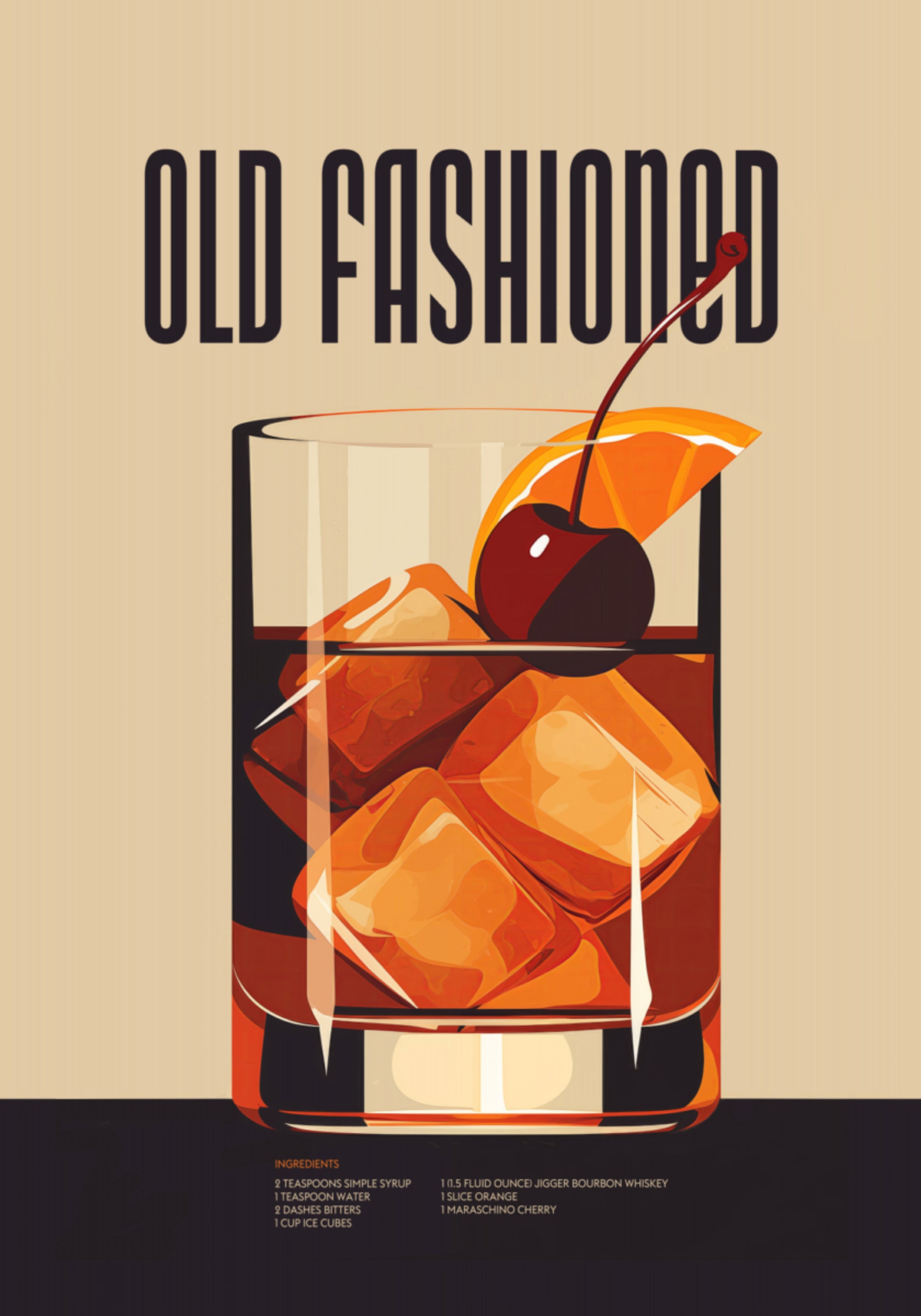 Klassinen vanhanaikainen cocktail