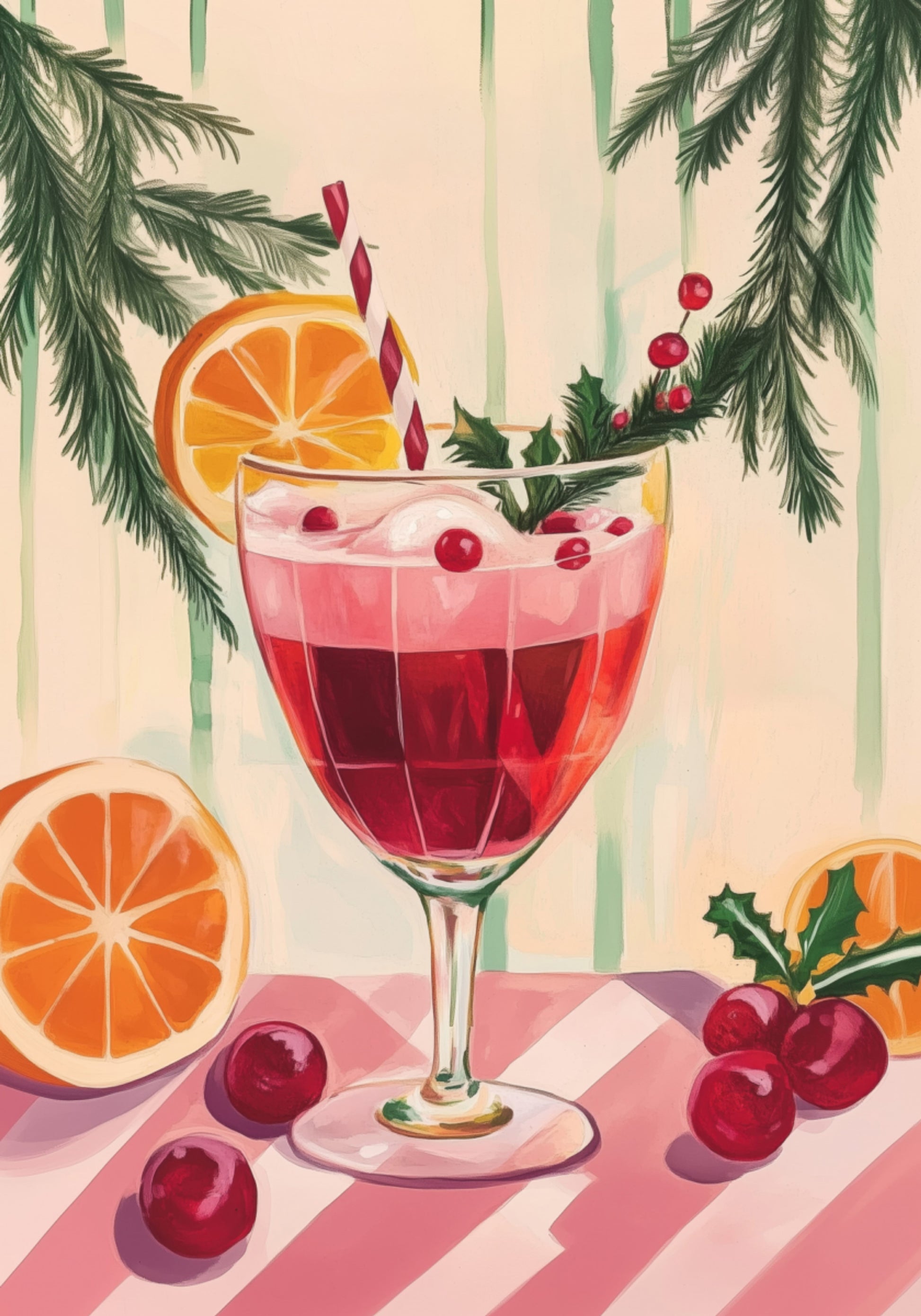 Joulun punainen cocktail