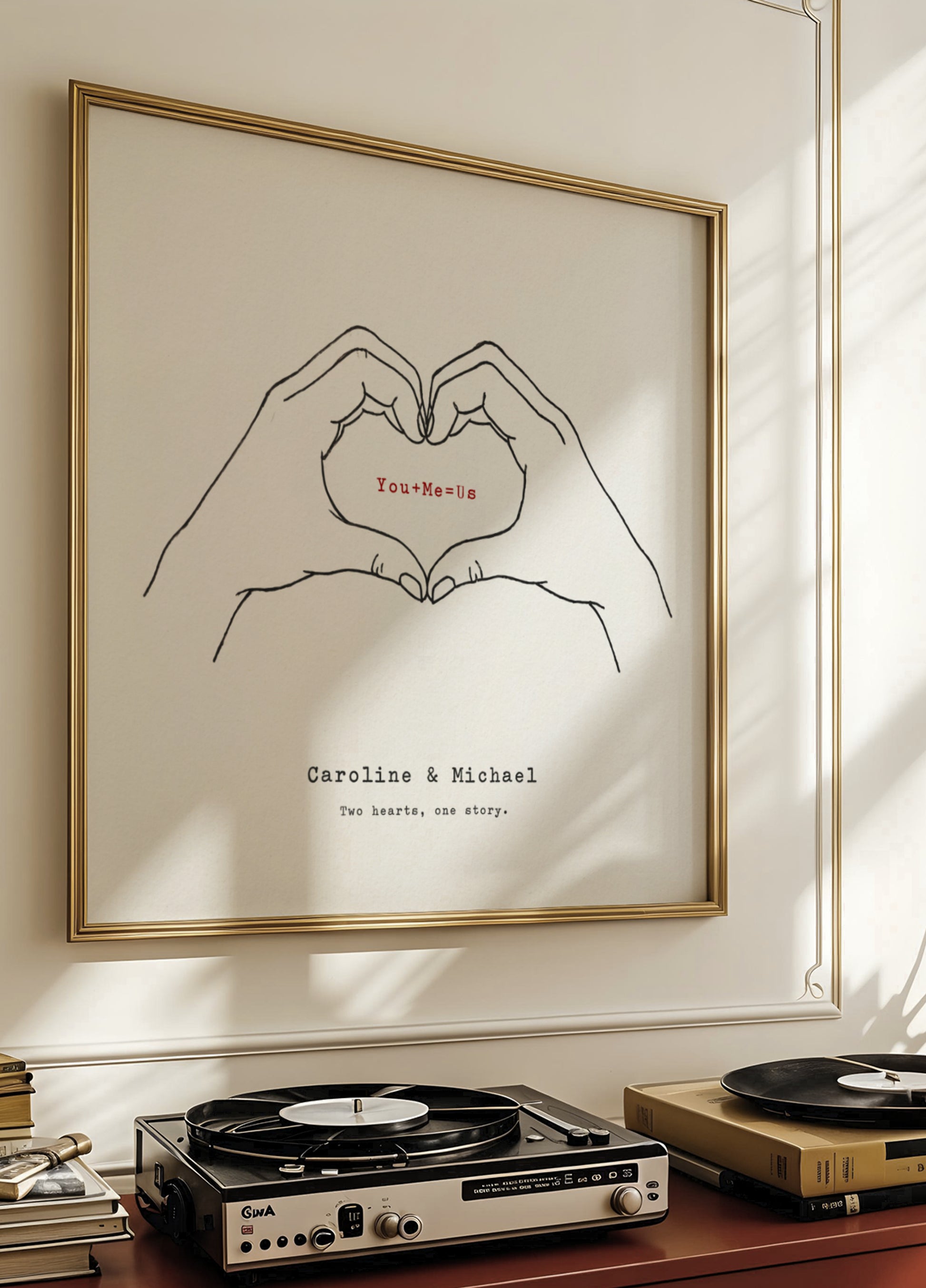Minimal Love Hands Art