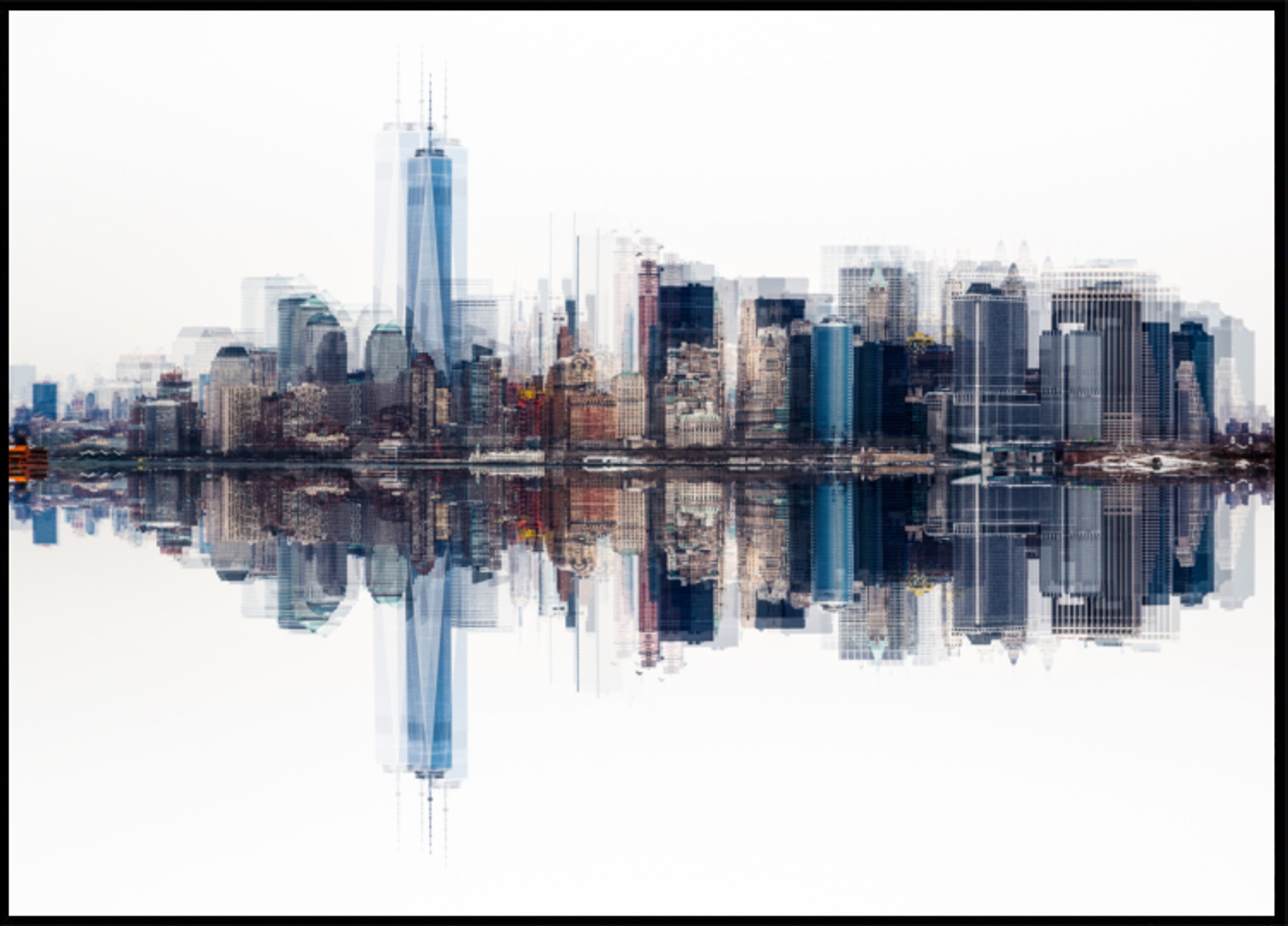 Abstrakti Manhattanin siluetti