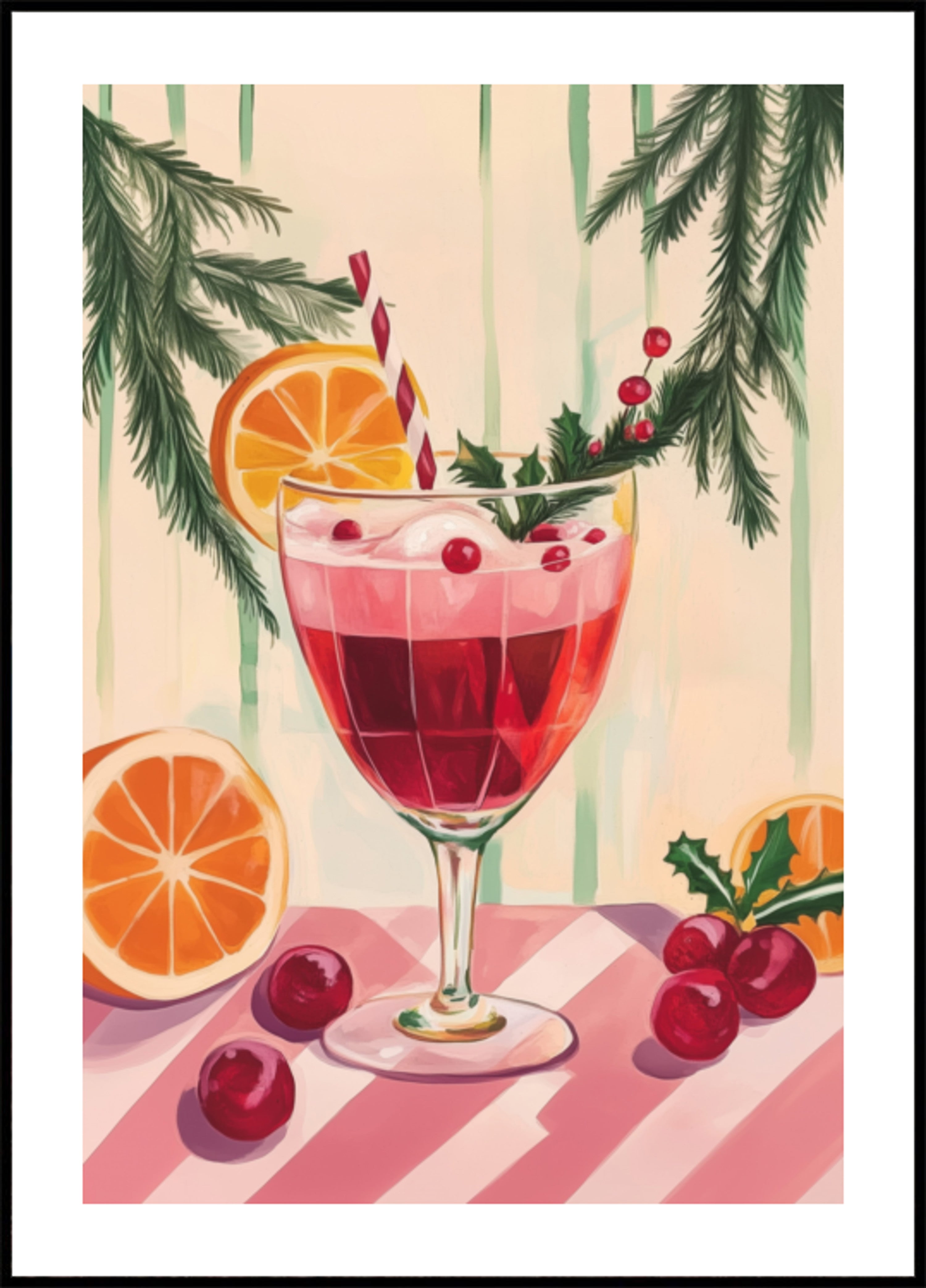 Joulun punainen cocktail