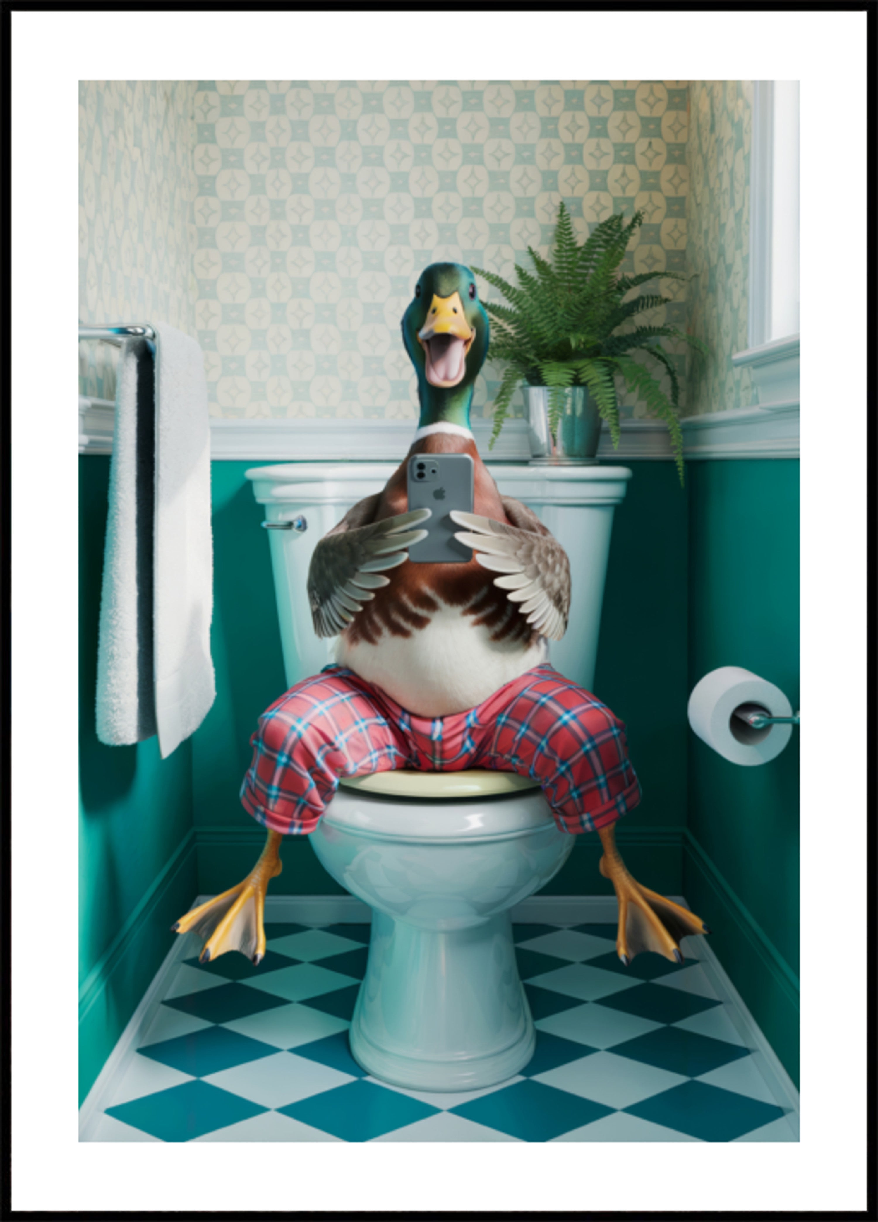 Pyjama Duck Selfie