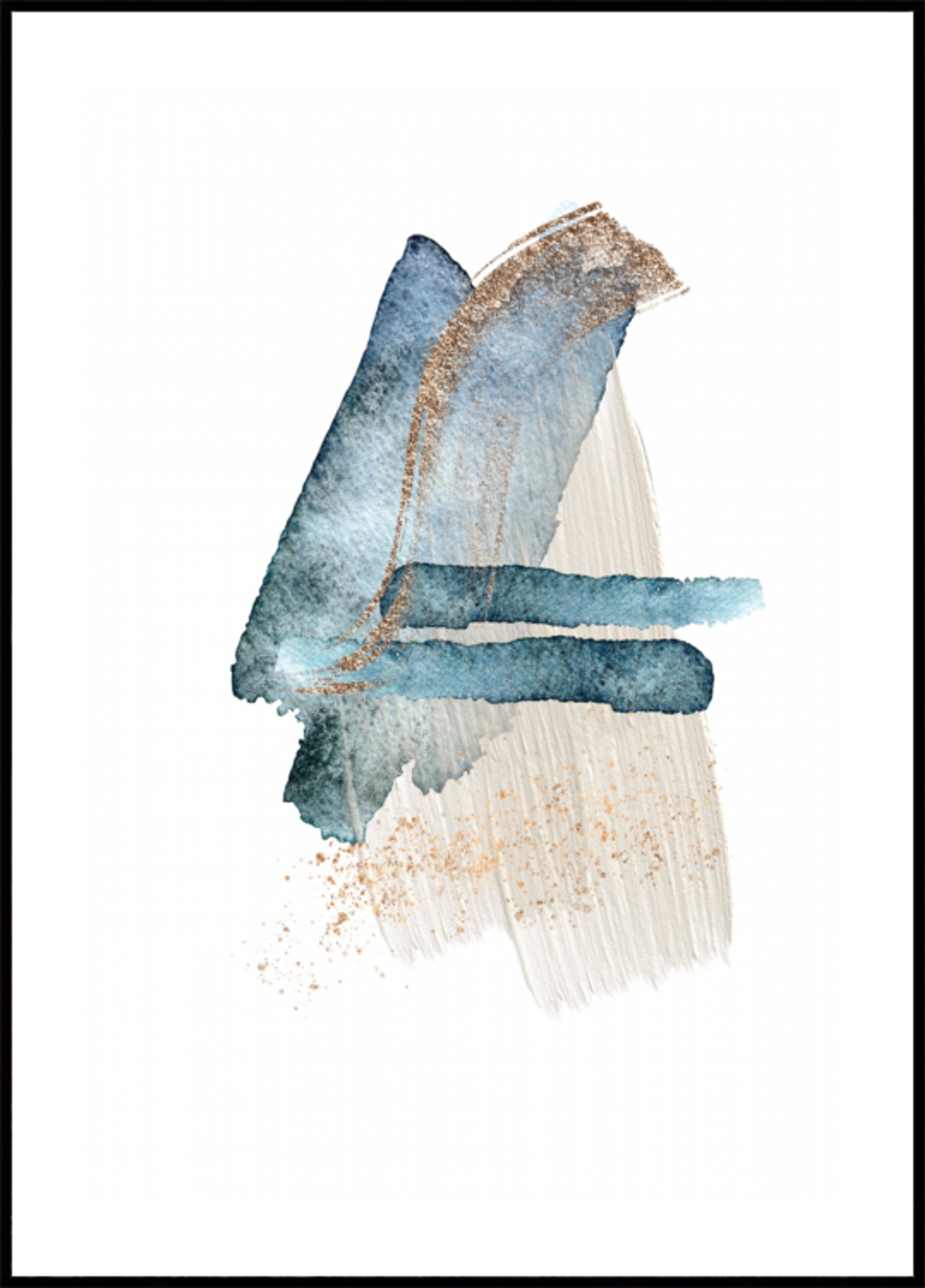 Modernit Blue Gold Strokes