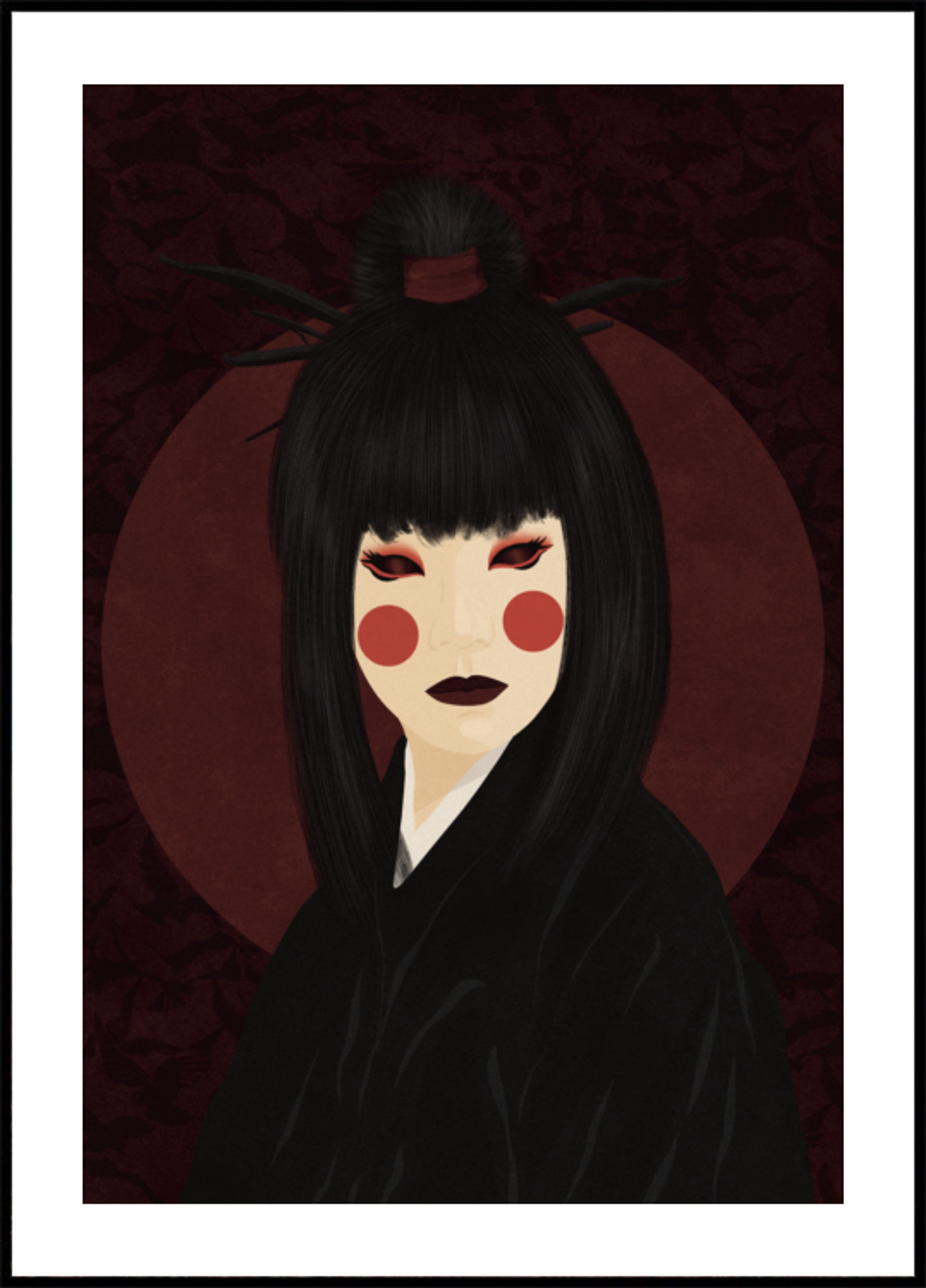 Dramaattinen Geisha-muotokuva