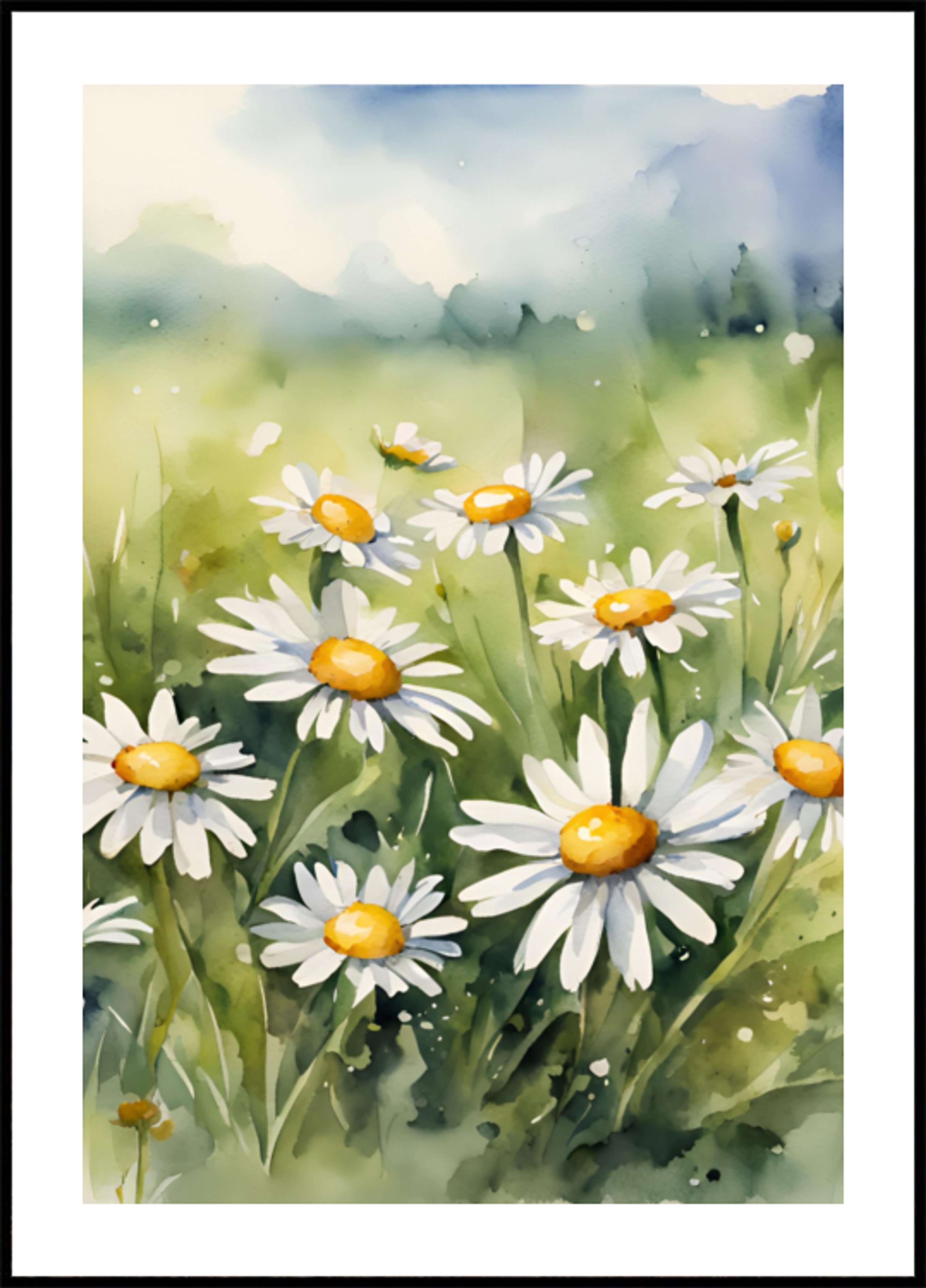 Kukkiva Daisy Field