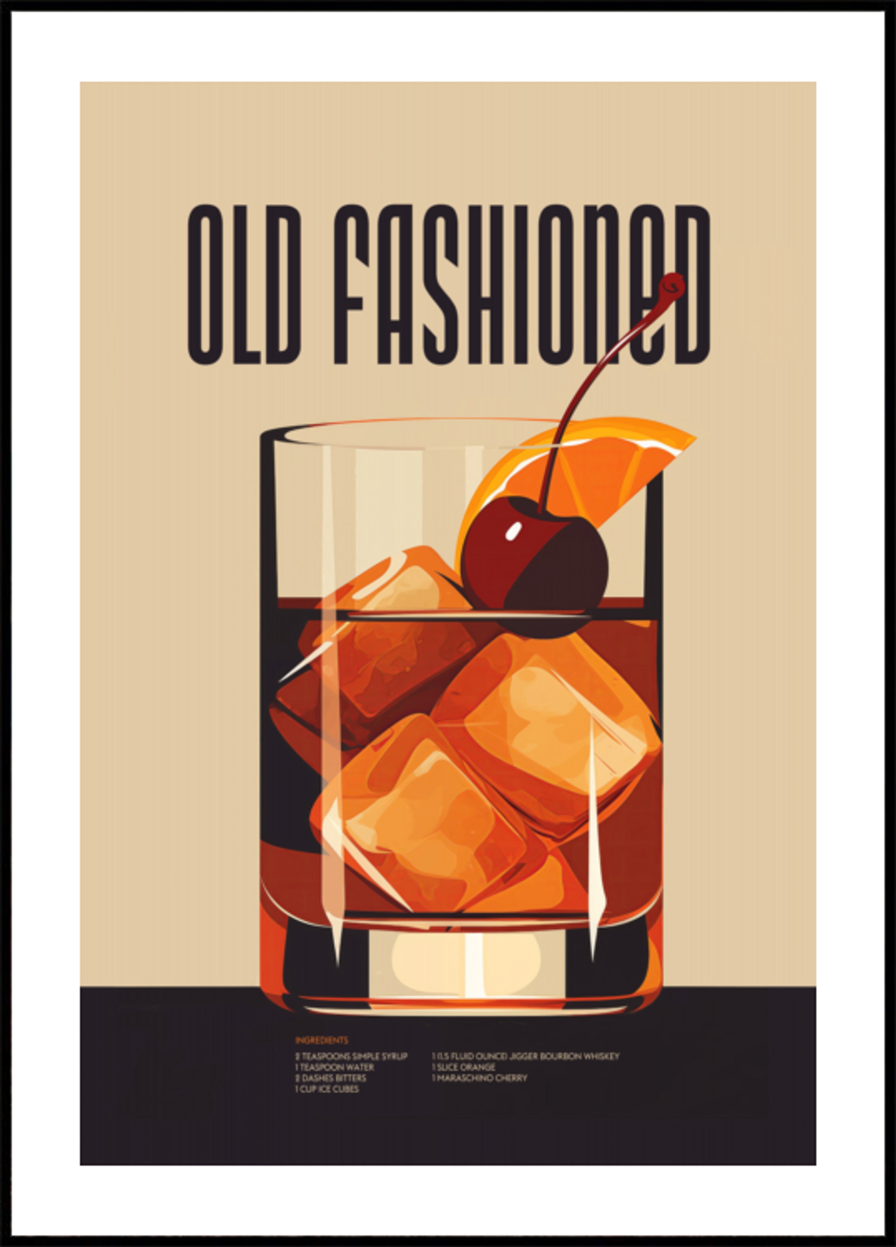 Klassinen vanhanaikainen cocktail