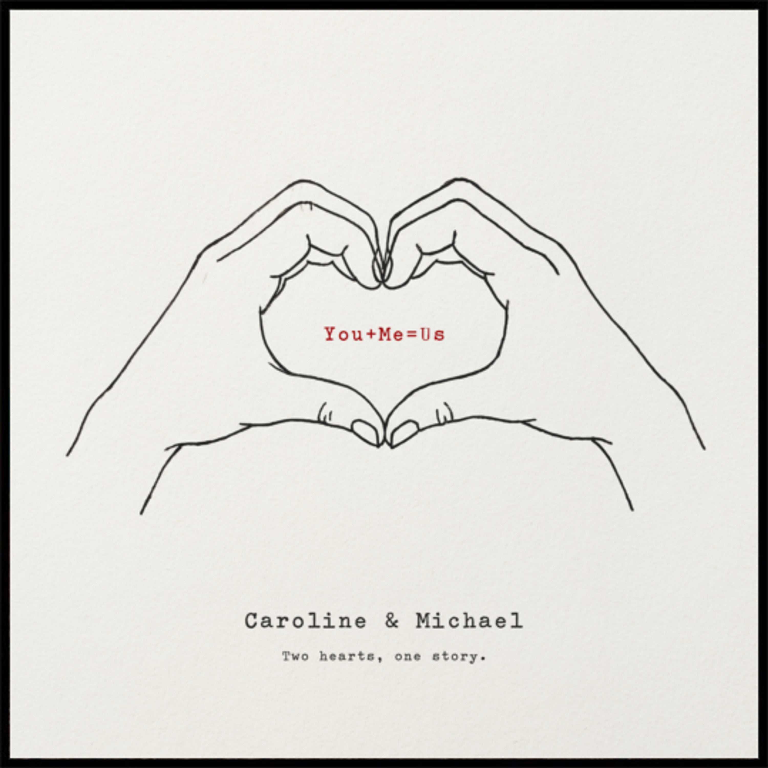 Minimal Love Hands Art