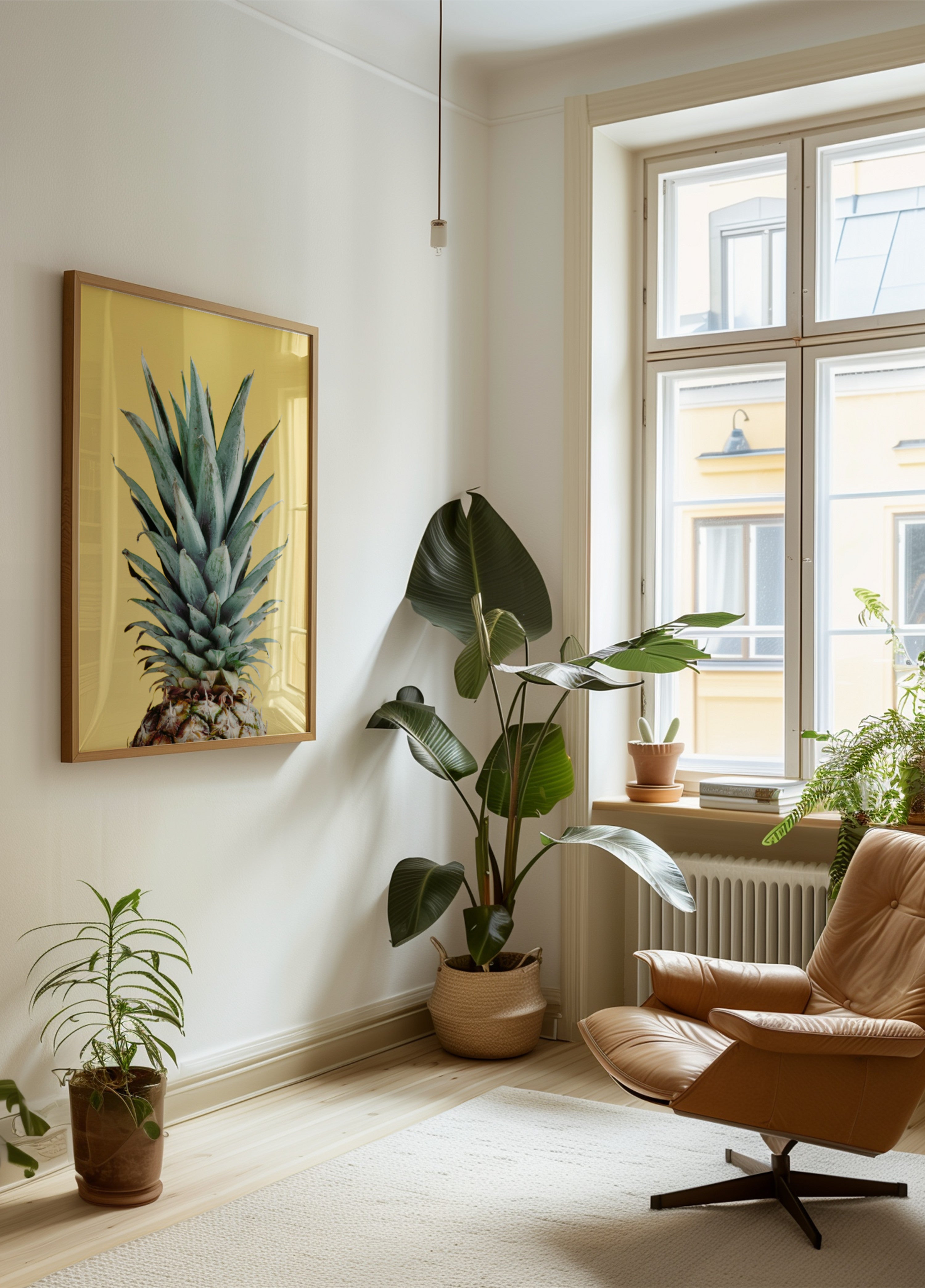 Trooppinen ananas keltainen