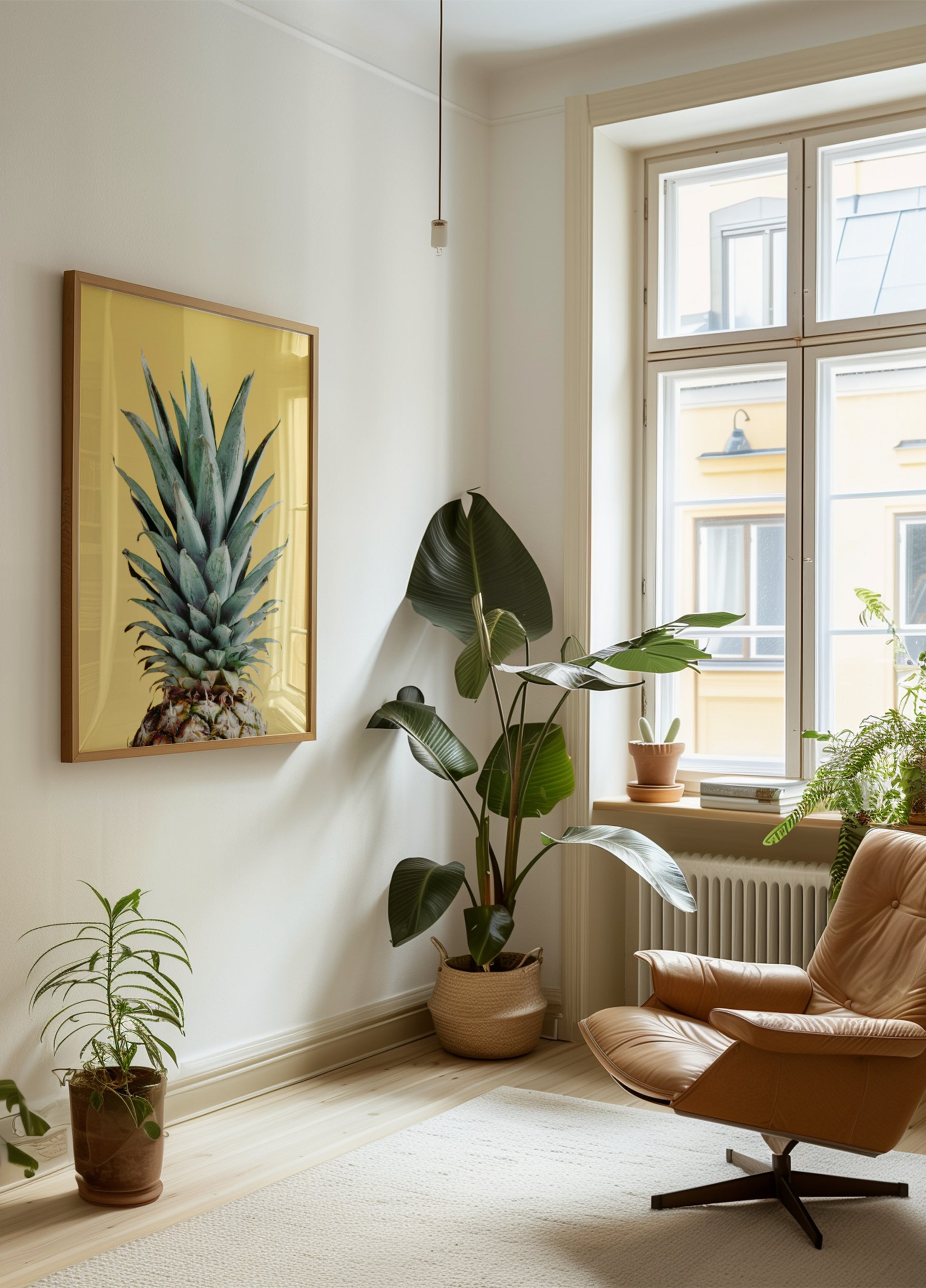 Trooppinen ananas keltainen
