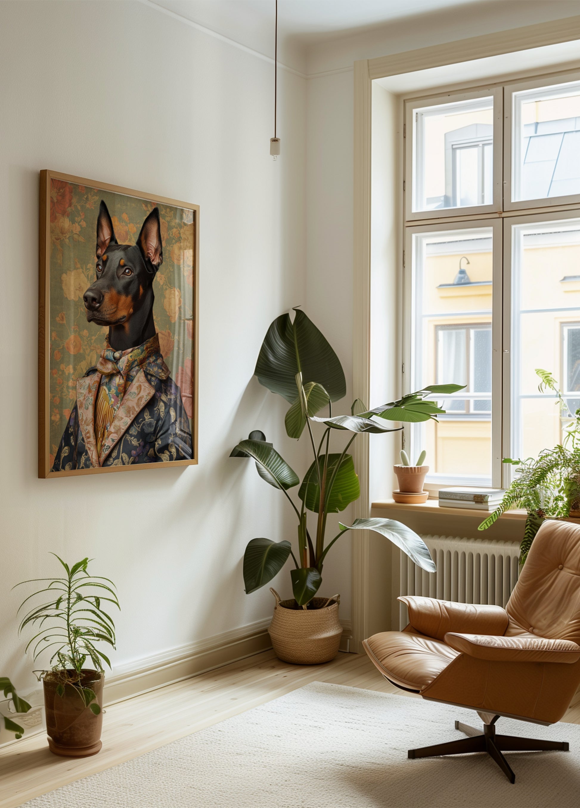 Taitava doberman-herrasmies
