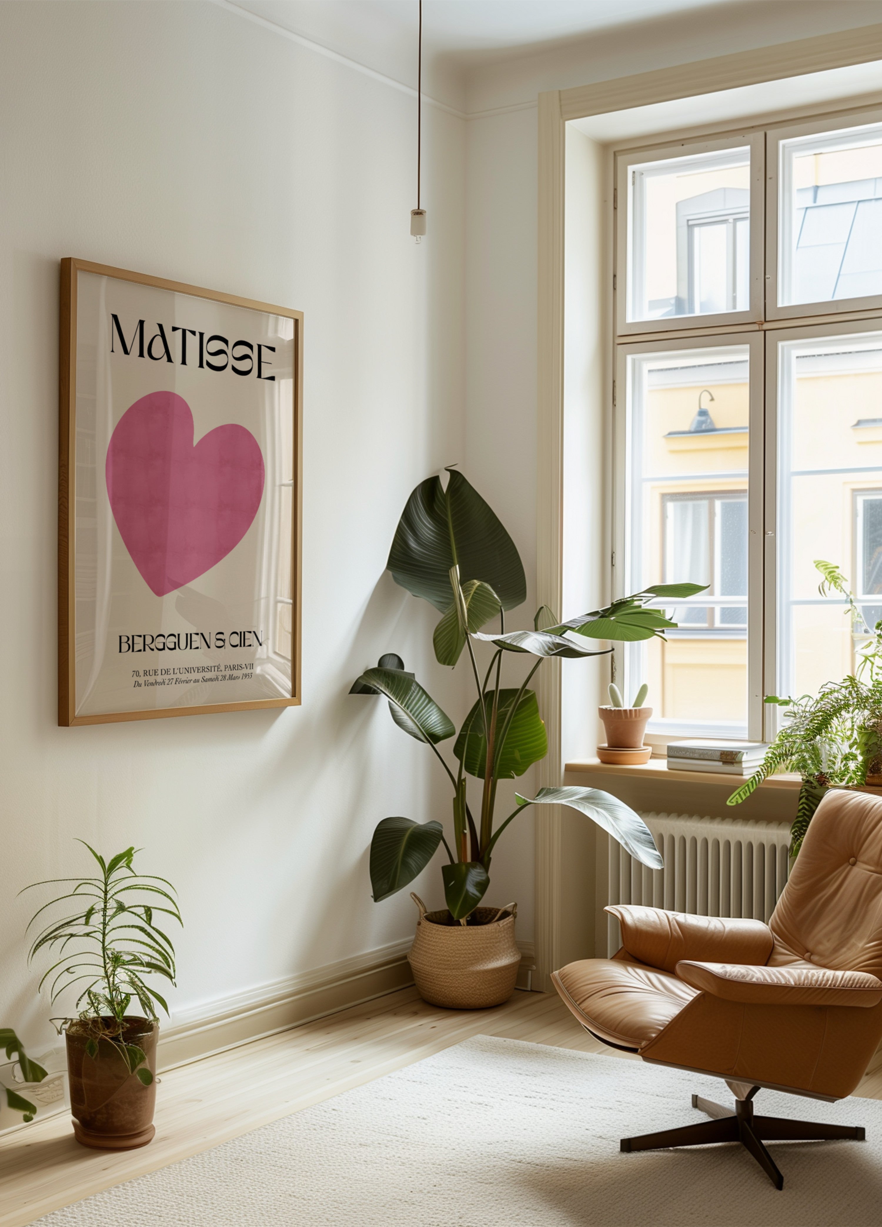 Minimaalinen vaaleanpunainen sydän