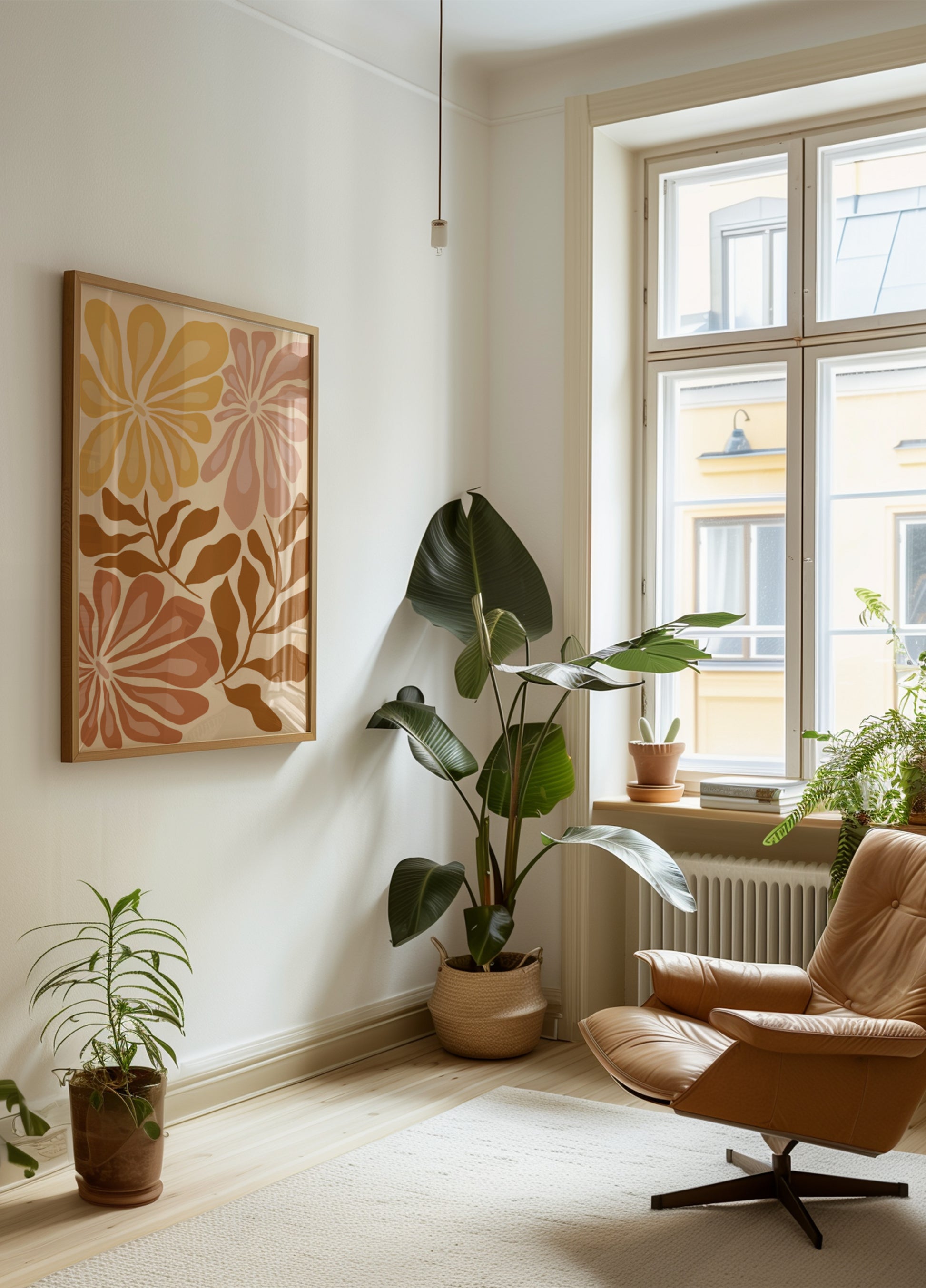 Boho kukkaiset maansävyt