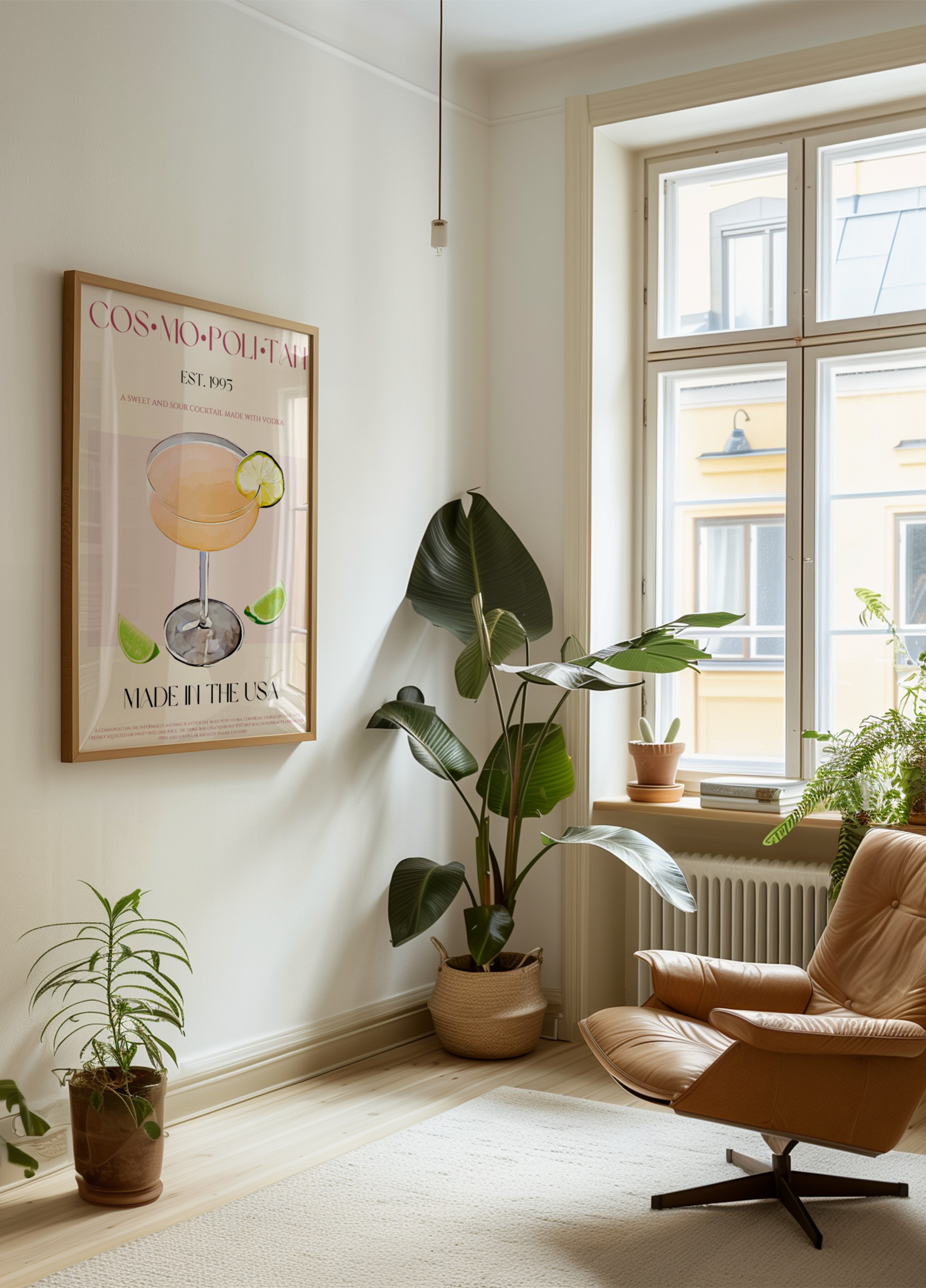 Kosmopoliittinen cocktail limetillä