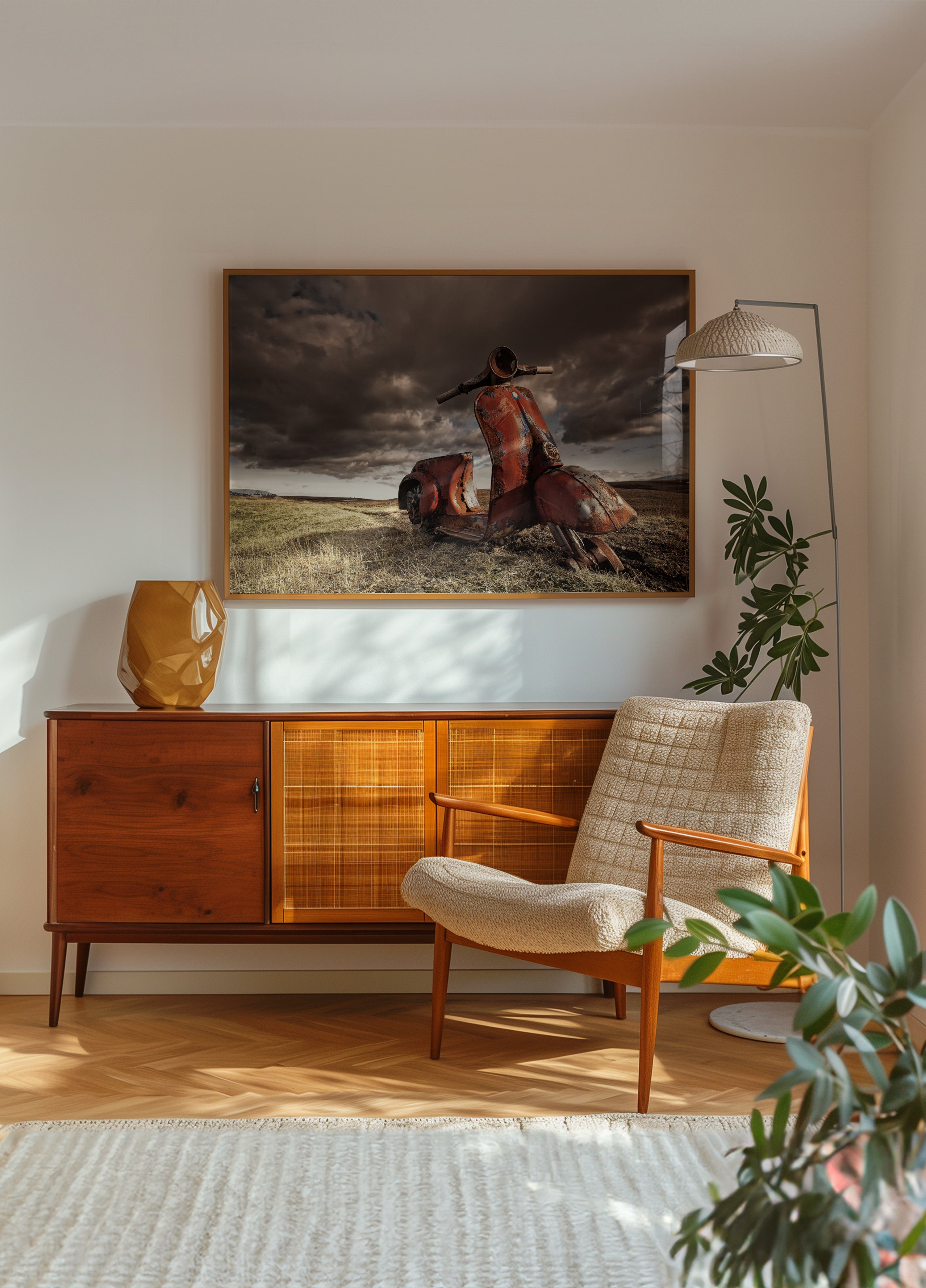 Ruosteinen skootterimaisema