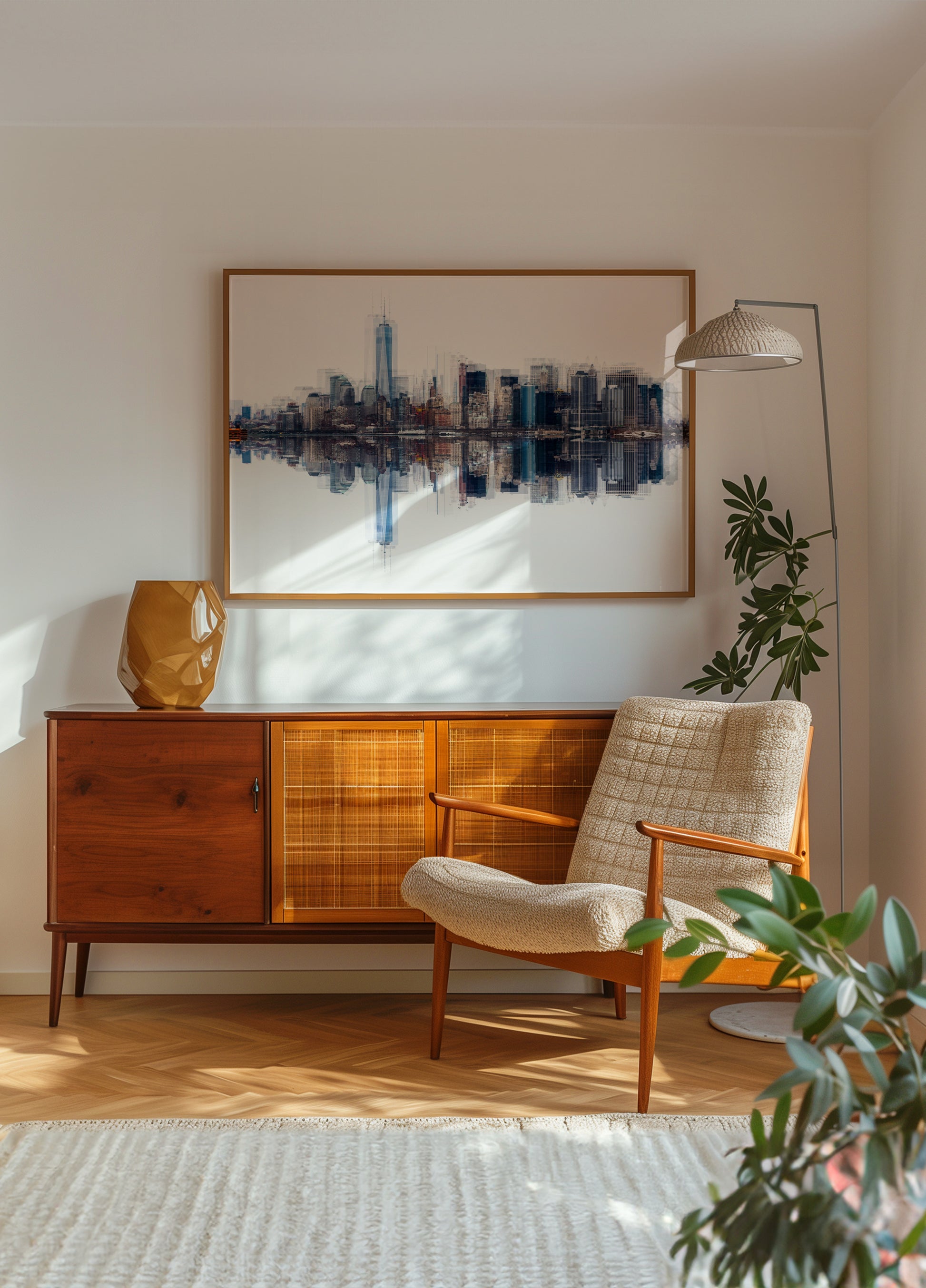 Abstrakti Manhattanin siluetti