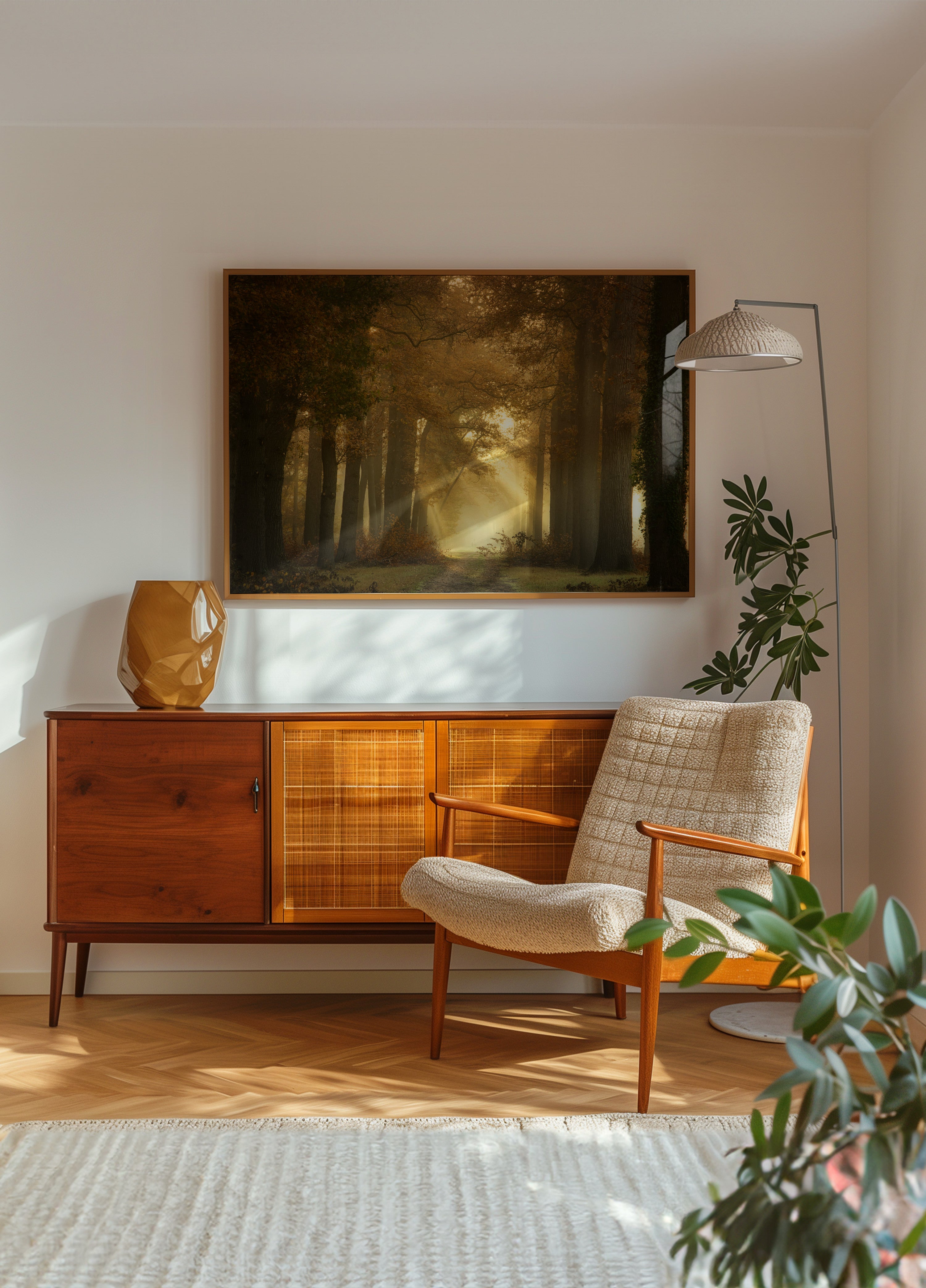 Kultaisen aamun metsäpolku