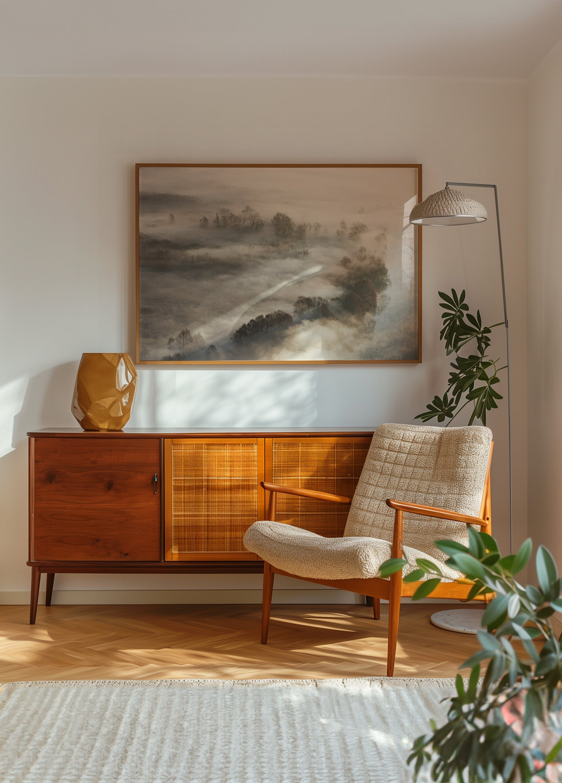 Kultaiset sumuiset puut